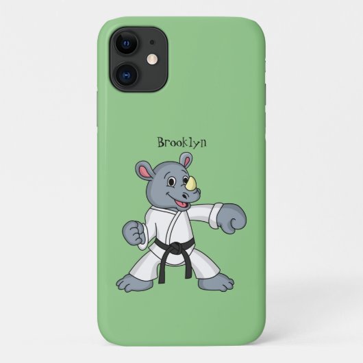 かわいい漫画rhinoカンフー漫画 Case-Mate iPhoneケース (裏面)