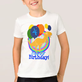 かわいい漫画Tレックス恐竜誕生日バルーン Tシャツ