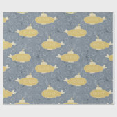 かわいい潜水艦の男航海の子の赤ちゃんシャワー ラッピングペーパー (フラット)