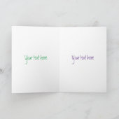 かわいい火の吹く緑のドラゴンおもしろい漫画 カード (内部)