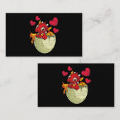 かわいい火ドラゴンラバーハート神話の生き物ドラ 名刺 (正面/裏面)