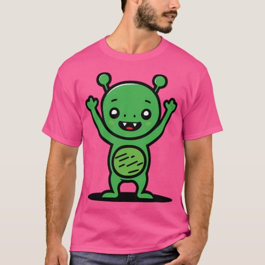 かわいい火星の幸せ Tシャツ (正面)
