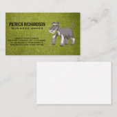 かわいい灰色のやつれた犬 |ターフ 名刺 (正面/裏面)