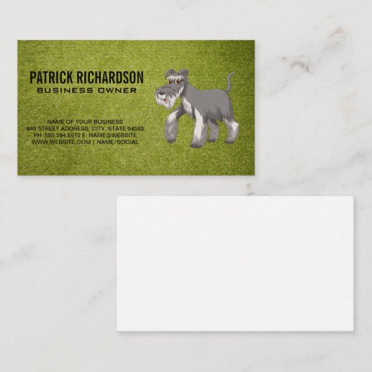 かわいい灰色のやつれた犬 |ターフ 名刺 (正面/裏面)