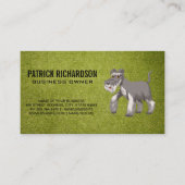 かわいい灰色のやつれた犬 |ターフ 名刺 (正面)