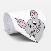 かわいい灰色のウサギのイースター休日のタイ ネクタイ (ロール)