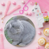 かわいい灰色のウサギ ペーパープレート (パーティー)