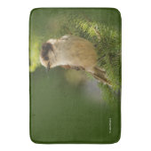 かわいい灰色のジェイのプロフィール/ウィスキージャック バスマット (正面縦)