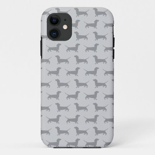 かわいい灰色のダックスフント犬パターンiPhone 5の箱 Case-Mate iPhoneケース (裏面)