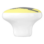 かわいい灰色のチンチラ漫画イラストレーション セラミックノブ (側面)