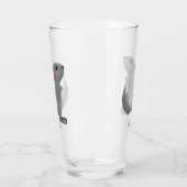 かわいい灰色のチンチラ漫画イラストレーション タンブラーグラス (左)