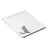 かわいい灰色のチンチラ漫画イラストレーション ノートパッド (アングル)