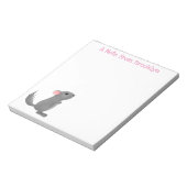 かわいい灰色のチンチラ漫画イラストレーション ノートパッド (回転)