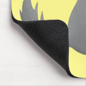 かわいい灰色のチンチラ漫画イラストレーション マウスパッド (コーナー)