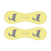 かわいい灰色のチンチラ漫画イラストレーション 野球ボール (パネル)