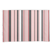 かわいい灰色のピンクストライプ色 枕カバー (正面右)