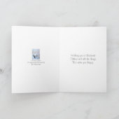 かわいい灰色のリスの雪場面野性生物のクリスマス シーズンカード (内部)