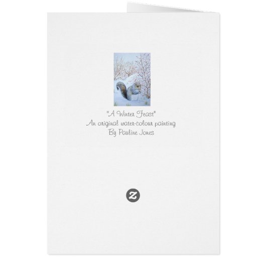 かわいい灰色のリス雪のシーン野生動物 (裏面)