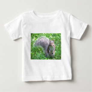 かわいい灰色のリス ベビーTシャツ