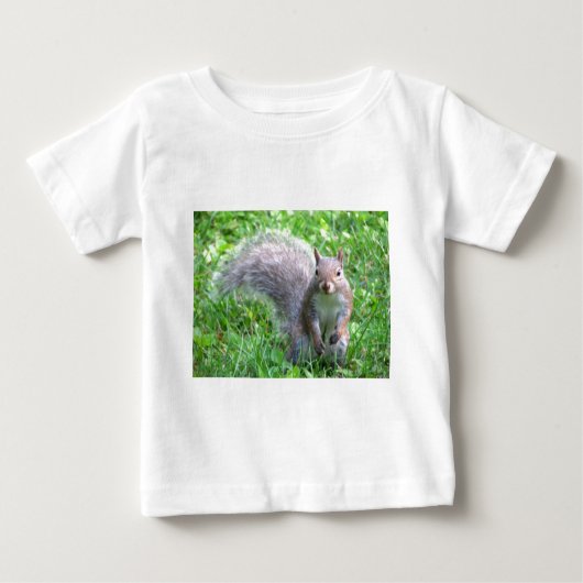 かわいい灰色のリス ベビーTシャツ (正面)