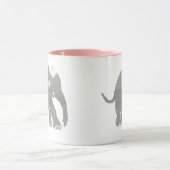 かわいい灰色のヴィンテージ象の花嫁 マグカップ (中央)