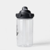 かわいい灰色の小さなロバ ウォーターボトル (背面)