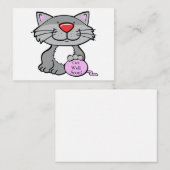 かわいい灰色の猫の共感カード ノートカード (正面/裏面)