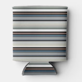 かわいい灰色の白ストライプ色 缶クーラー (正面)