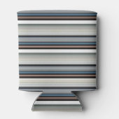 かわいい灰色の白ストライプ色 缶クーラー (裏面)