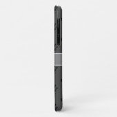 かわいい灰色の肉球パターンとカリグラフィー Case-Mate iPhoneケース (裏面/左)