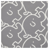 かわいい灰色の象のパターン ファブリック (見本)