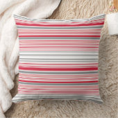 かわいい灰色の赤ストライプい クッション (ブランケット)