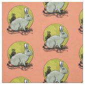 かわいい灰色の野生のウサギ ファブリック (見本)