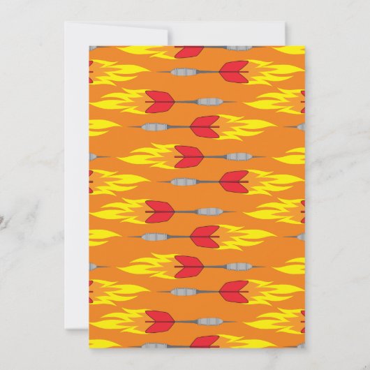 かわいい炎のダーツ子供の誕生日パーティー 招待状 (裏面)