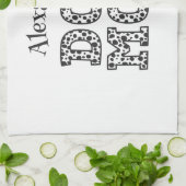 かわいい点々のある犬のお母さん キッチンタオル (折り畳み)