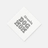 かわいい点々のある犬のお母さん スタンダードカクテルナプキン (角)