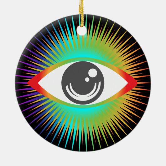 かわいい点滅エイリアンヘッドThunder_Cove セラミックオーナメント (裏面)