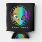 かわいい点滅エイリアンヘッドThunder_Cove 缶クーラー (正面)