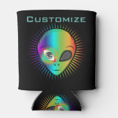 かわいい点滅エイリアンヘッドThunder_Cove 缶クーラー (裏面)