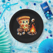 かわいい焚き火ピザパーティー ペーパープレート (パーティー)