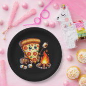 かわいい焚き火ピザパーティー ペーパープレート (パーティー)