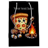 かわいい焚き火ピザパーティー ミディアムペーパーバッグ (正面)