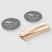 かわいい無地のサメの背景 |赤ちゃんシャワー ハンドファン (組立なし)