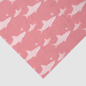かわいい無地のサメ（ピンク） |赤ちゃんシャワー 薄葉紙 (詳細)