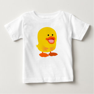 かわいい無垢な漫画のアヒルベビーTシャツ ベビーTシャツ