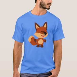 かわいい無邪気な漫画キツネTシャツ Tシャツ