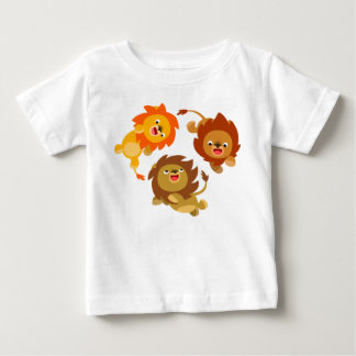 かわいい無重力漫画ライオンズベビーTシャツ ベビーTシャツ