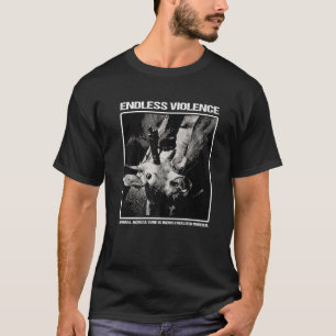 かわいい無限の暴力ビーガン動物右ファームペット Tシャツ