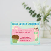 かわいい焼き菓子テーマの招待状 招待状 (スタンド正面)