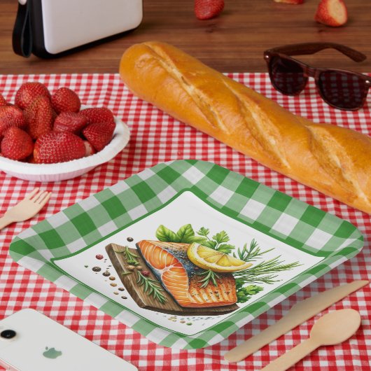 かわいい焼き魚のパーティー ペーパープレート (ピクニック)